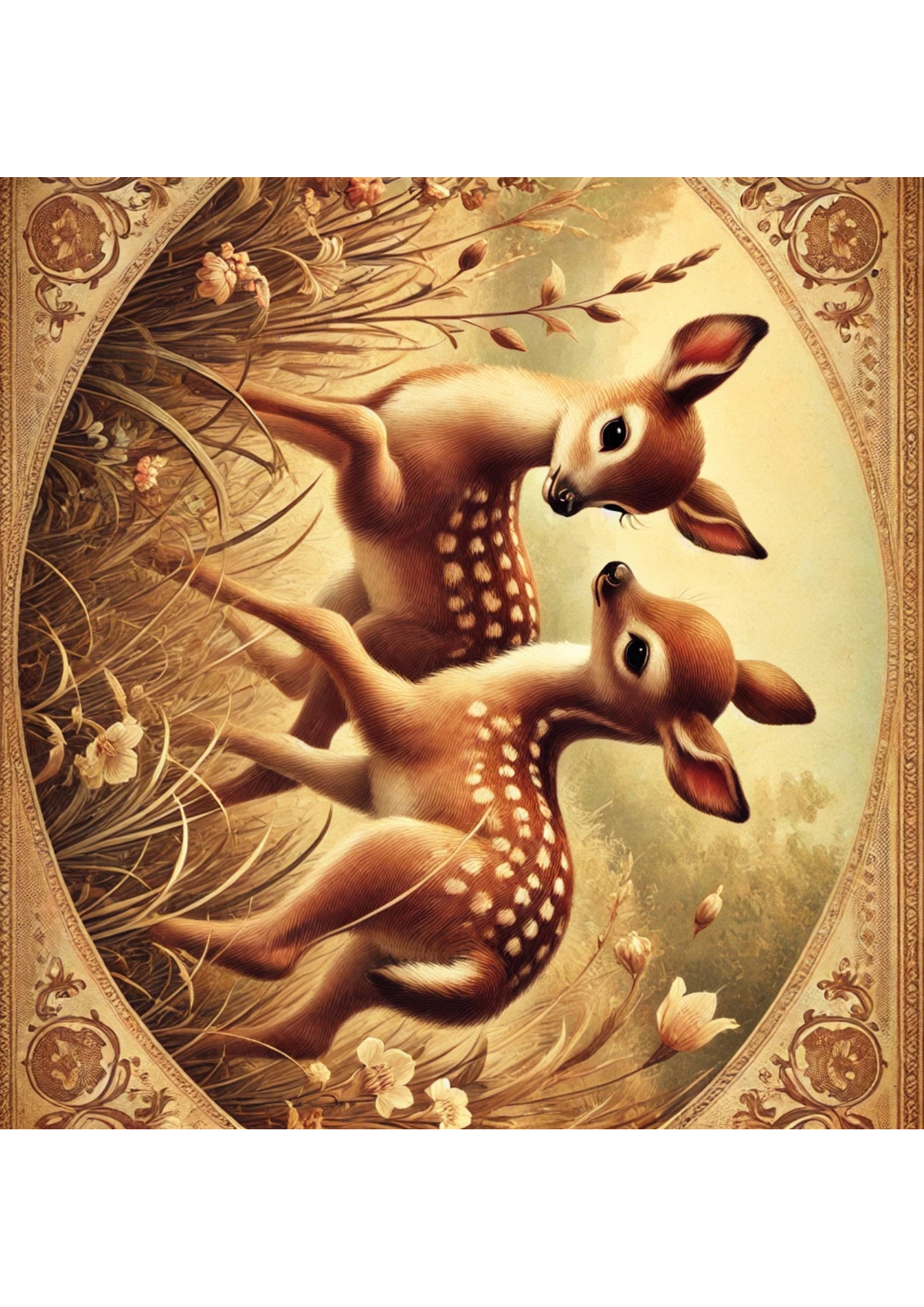 Sticker Sheet / Greeting Card – Little Roe Deers Full Cat. No. 2418