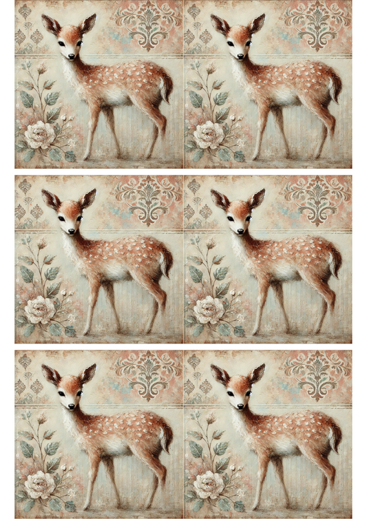 Klistremerkeark – Roe Shabby Chic Collage Kat. nr. 2419