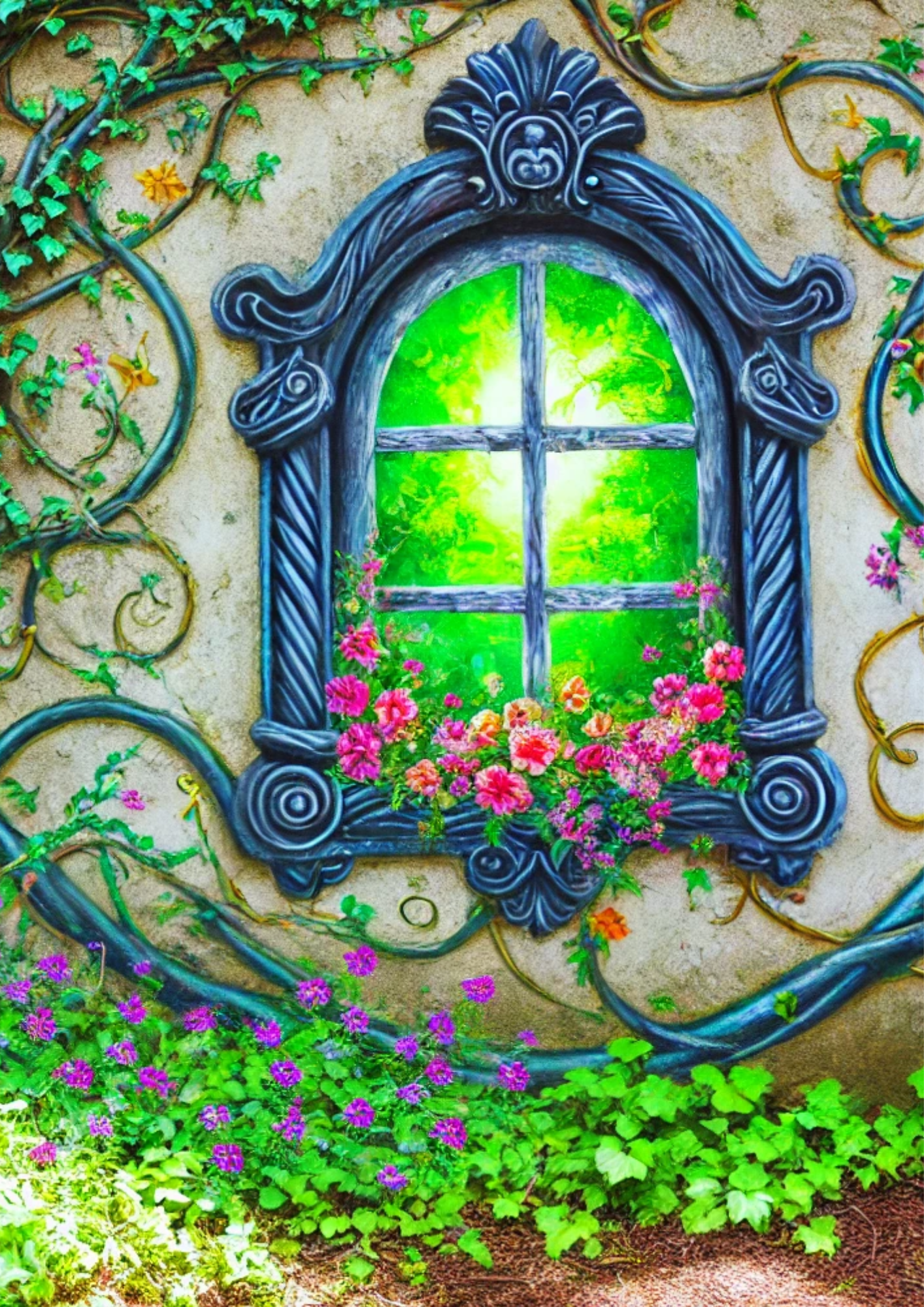 Sticker Sheet / Greeting Card – Mysterious Window 2 Full Cat. No. 2428