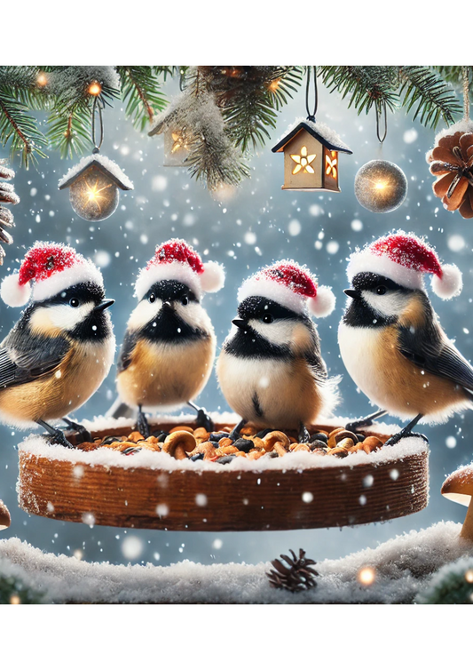 Sticker Sheet – Titmouses At The Feeder In Winter 2 Full Cat. No. 2442