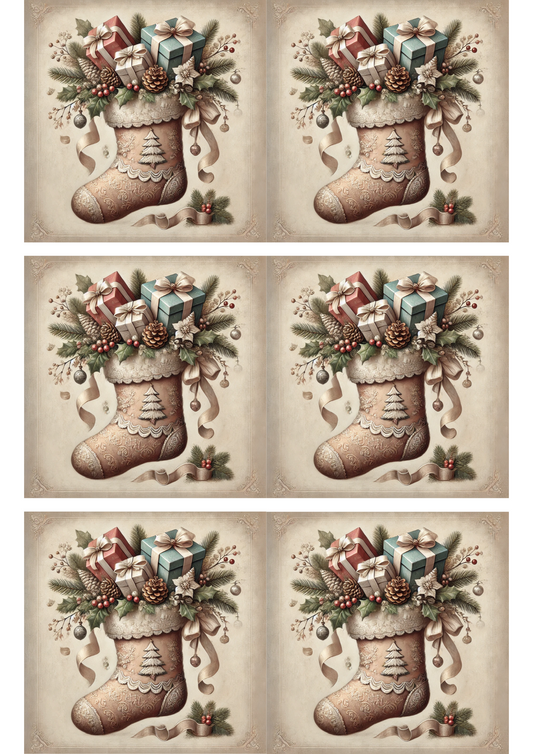 Sticker Sheet – Christmas Sock 2 Collage Cat. No. 3151