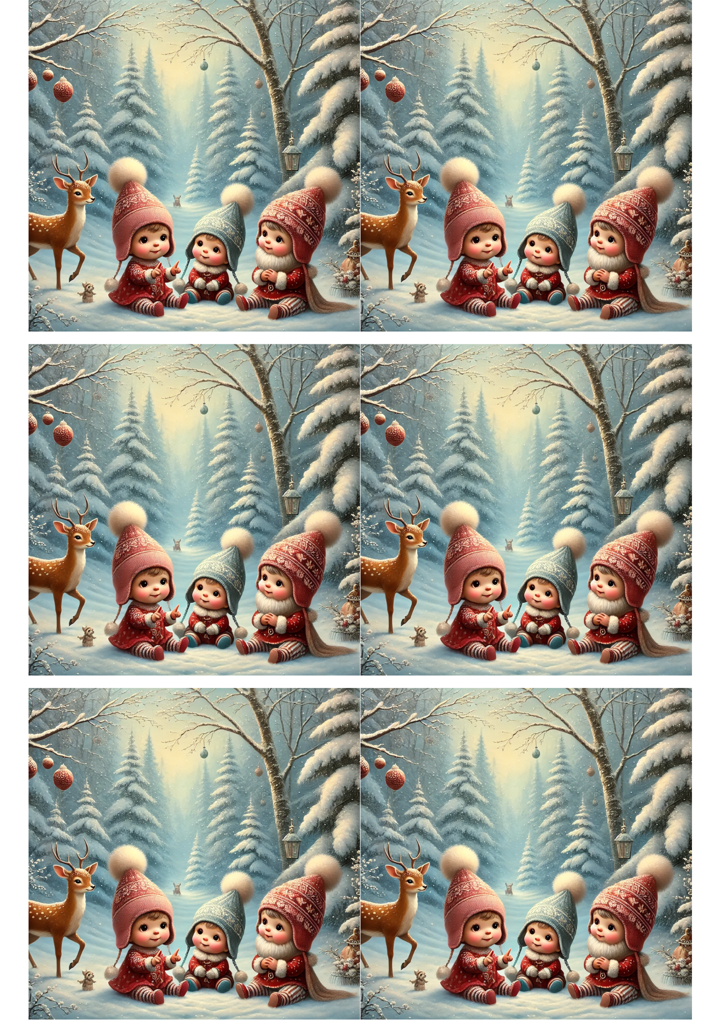 Sticker Sheet / Greeting Card – Leprechauns Collage Cat. No. 2447