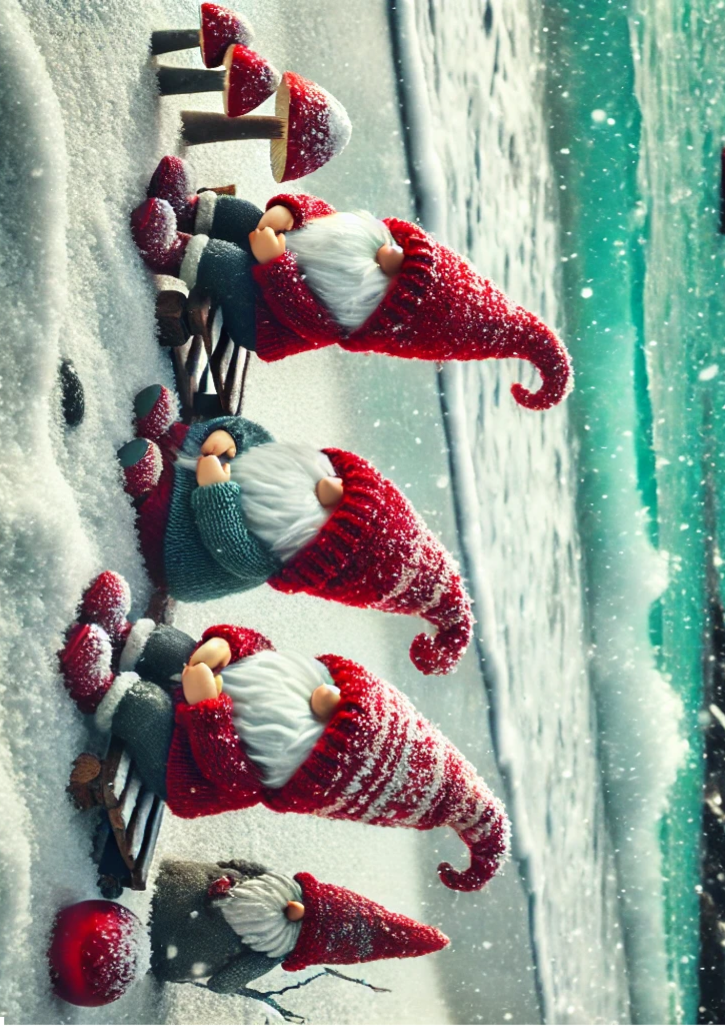 Sticker Sheet / Greeting Card – Gnomes by the Sea Full Cat. No. 1462