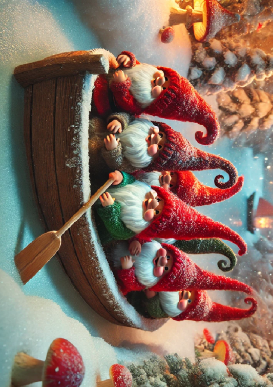 Sticker Sheet Gnomes In A Boat Full Cat. No. 1468