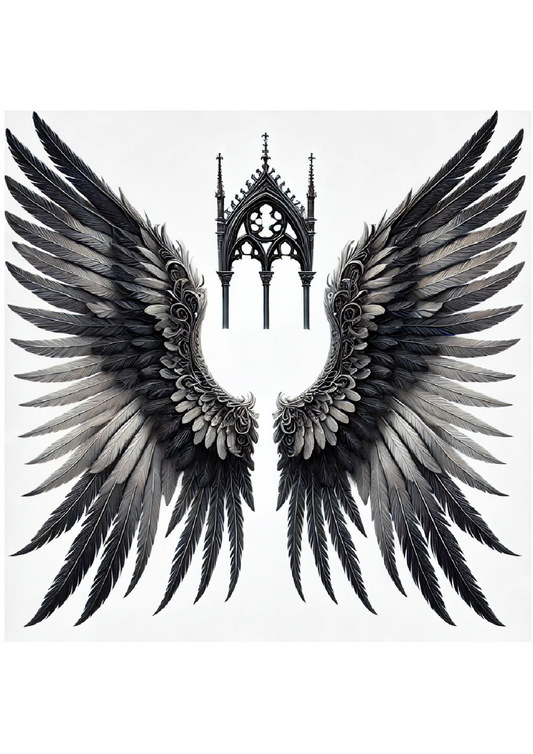 Sticker Sheet – Angel Wings And Small Gothic Portico Full Cat. No. 2402
