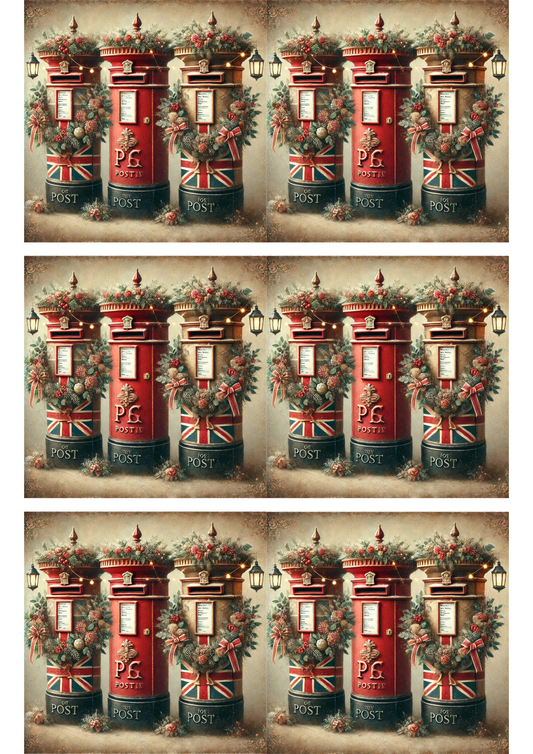 Sticker Sheet – British Post Boxes Collage Cat. No. 2895
