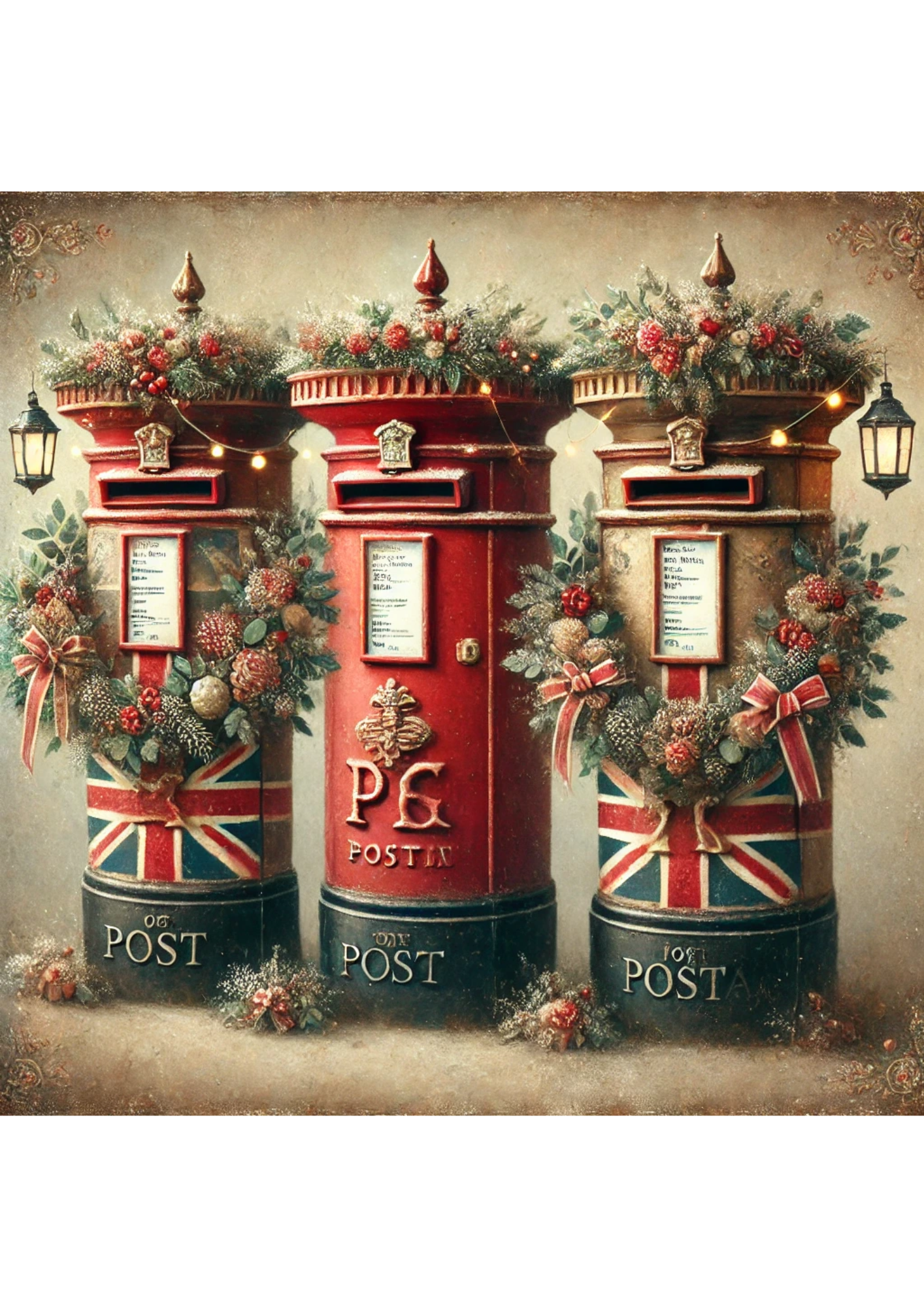 Sticker Sheet / Greeting Card – British Post Boxes Full Cat. No. 2896