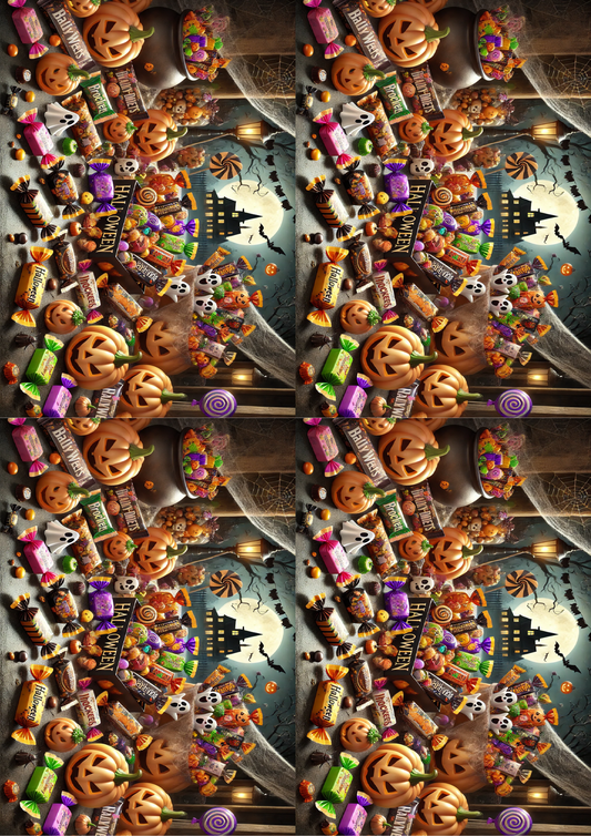 Sticker Sheet Halloween Sweets Collage Cat. No. 1640