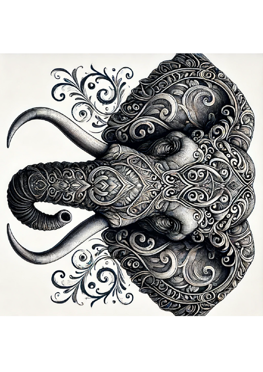 Sticker Sheet – Elephant In Gothic Style Full Cat. No. 1235