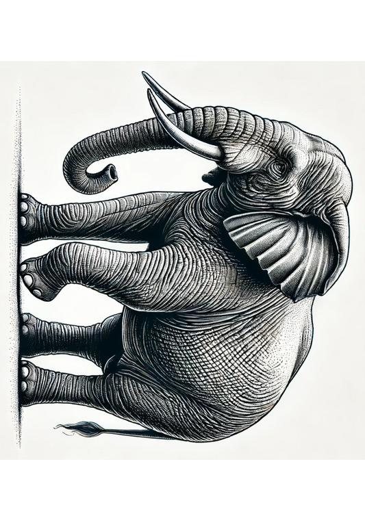 Aufkleberbogen Indischer Elefant, vollständig, Kat. Nr. 1237