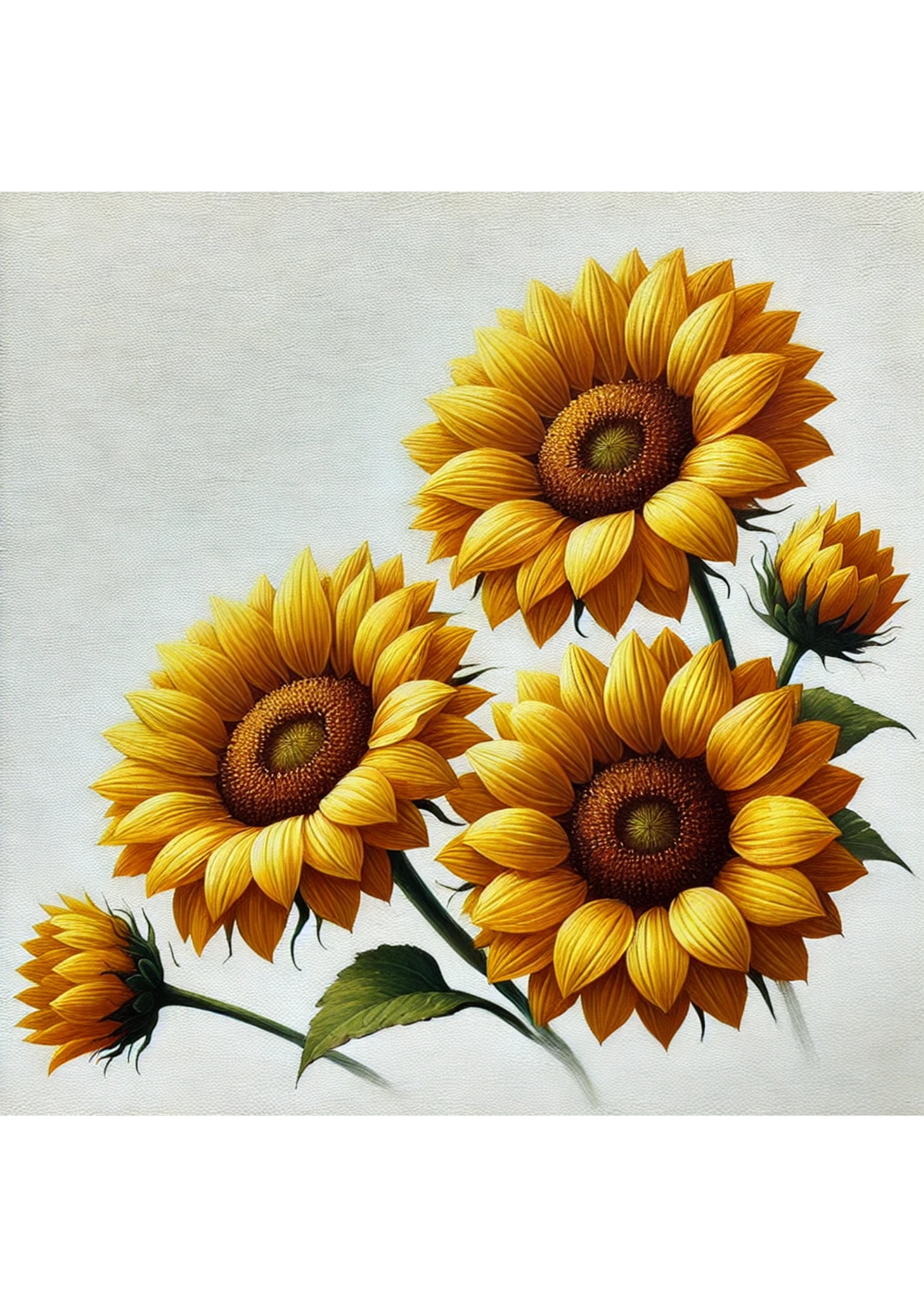 Sticker Sheet / Greeting Card – Sunflowers 2 Full Cat. No. 2456