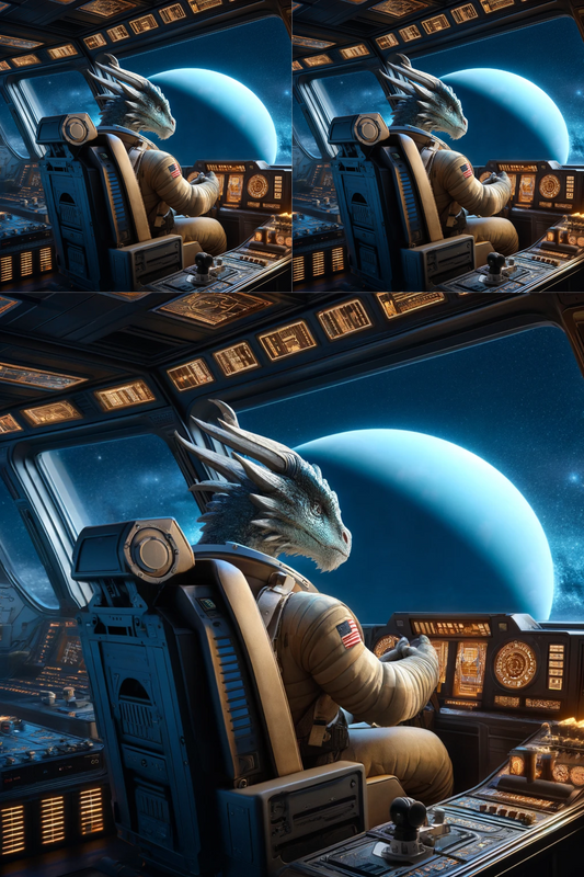 Sticker Sheet – Dragon on Uranus Background, Cat. No. 322