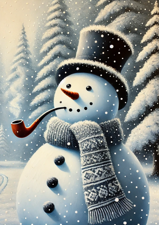 Sticker Sheet – Snowman With Pipe Full Cat. No. 2464