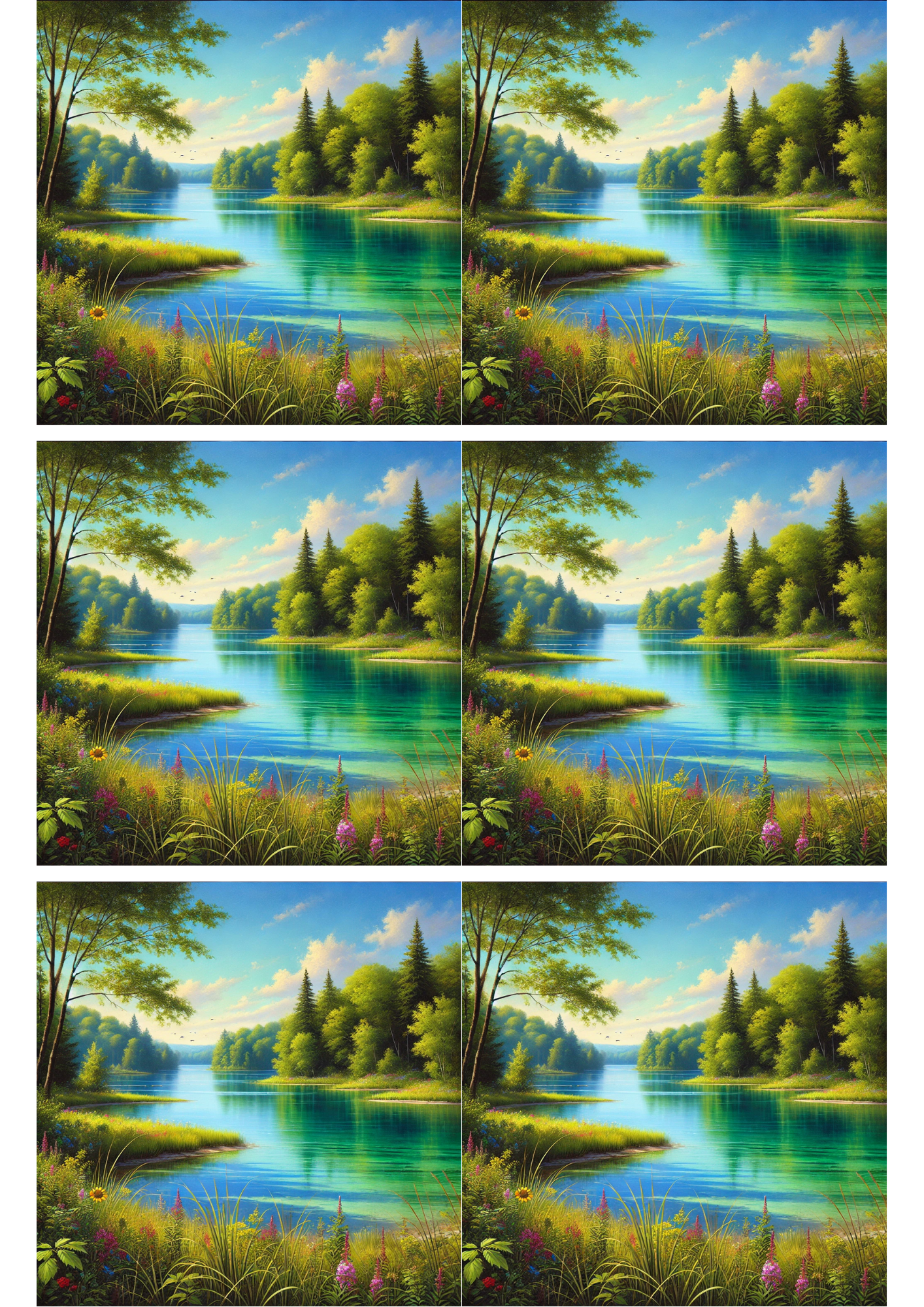 Sticker Sheet / Greeting Card – Spring 3 Collage Cat. No. 2487