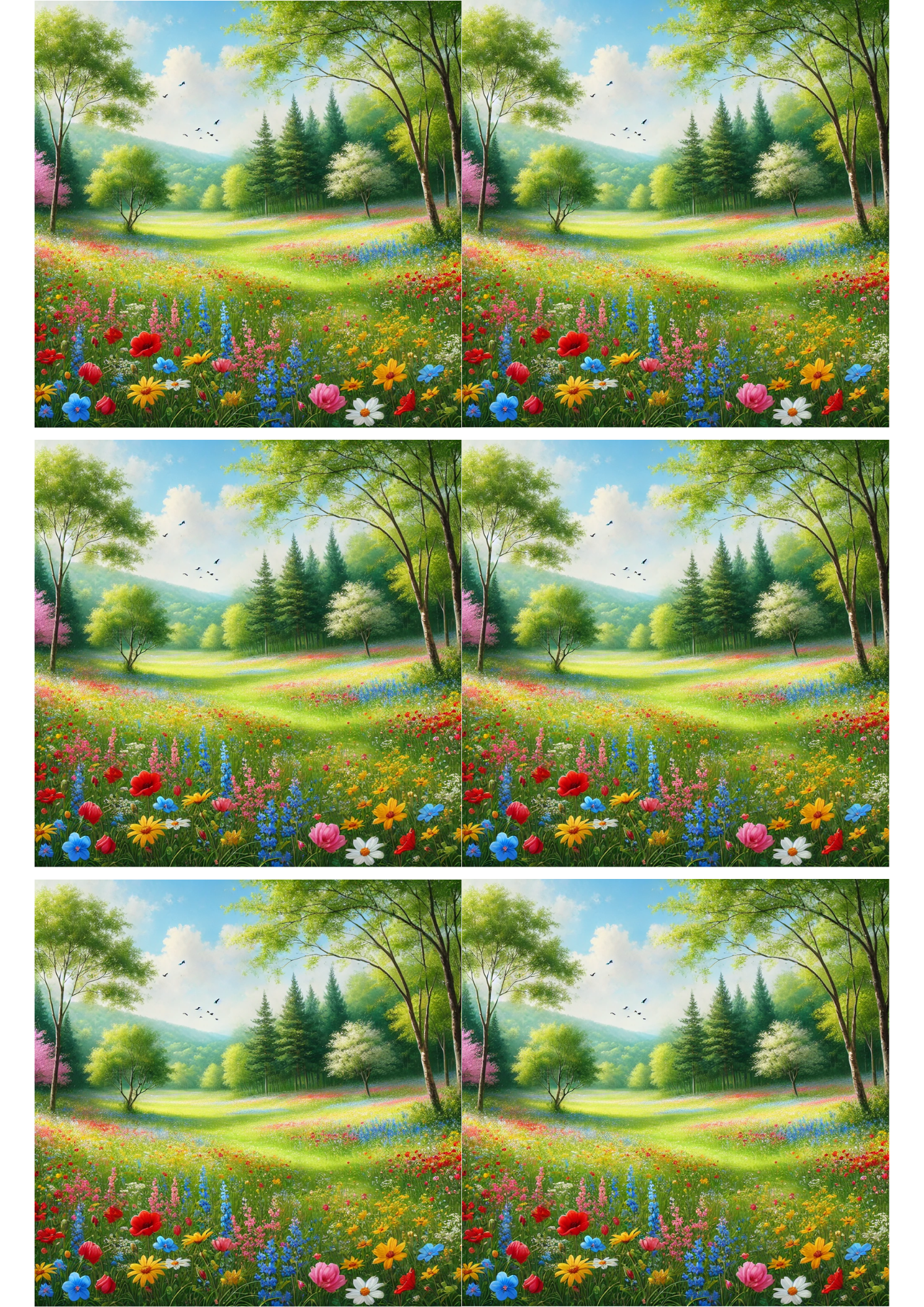 Sticker Sheet / Greeting Card – Spring 2 Collage Cat. No. 2485