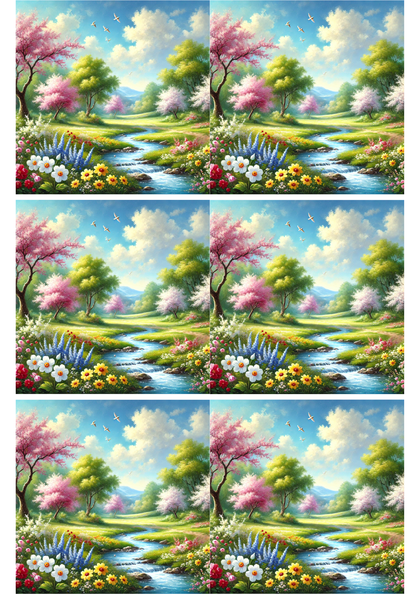 Sticker Sheet / Greeting Card – Spring Collage Cat. No. 2483