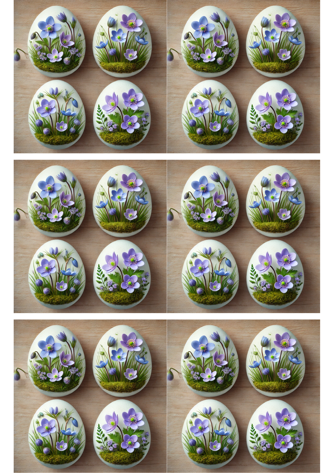 Sticker Sheet / Greeting Card – Easter Eggs Collage Cat. No. 3157