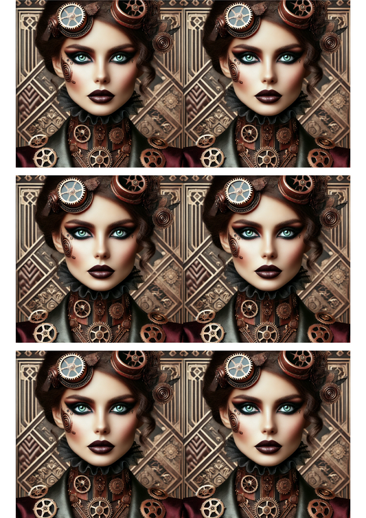 Sticker Sheet – Steampunk Woman Collage Cat. No. 3159