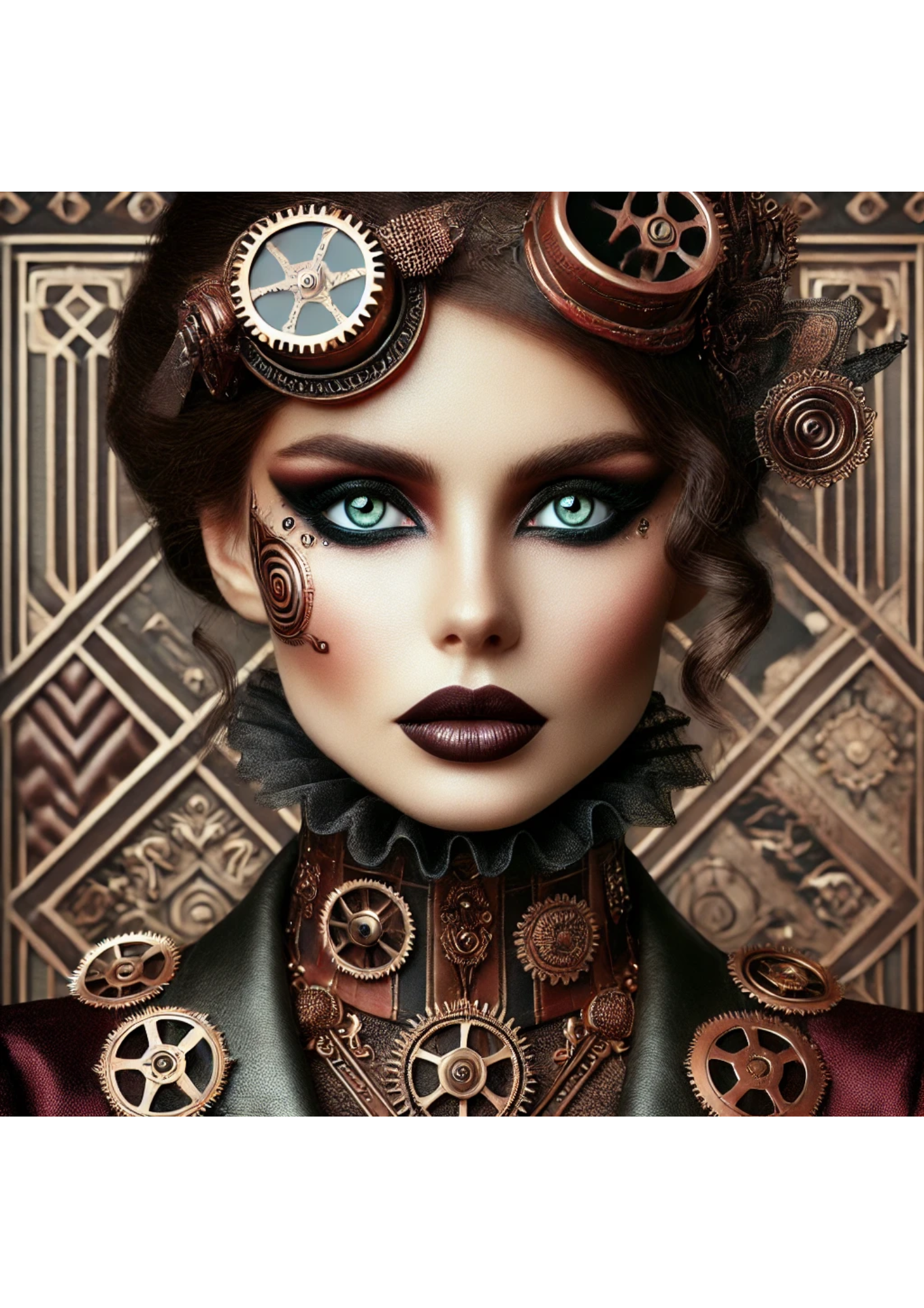 Sticker Sheet / Greeting Card – Steampunk Woman Full Cat. No. 3160