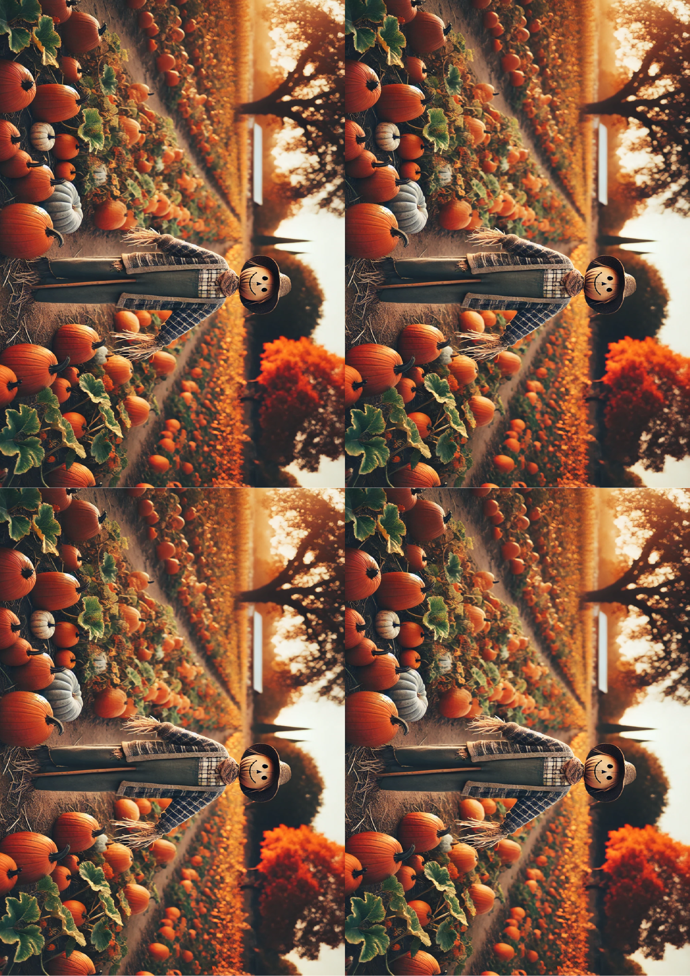 Sticker Sheet / Greeting Card – Scarecrow Collage Cat. No. 1642