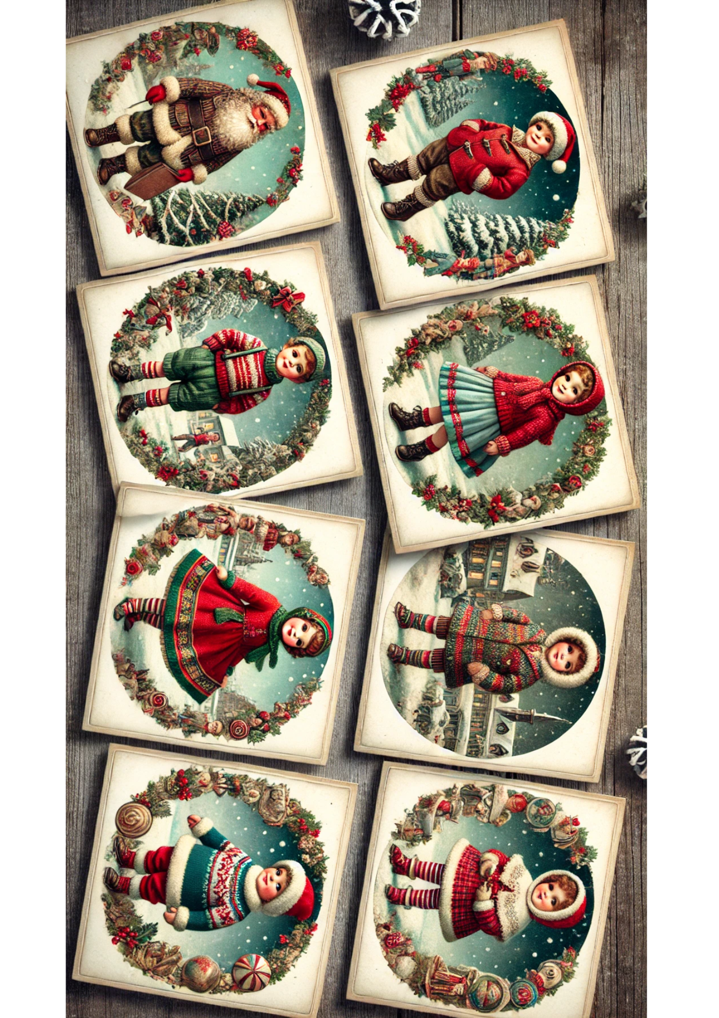 Sticker Sheet / Greeting Card – Christmas Ovals Full Cat. No. 1472