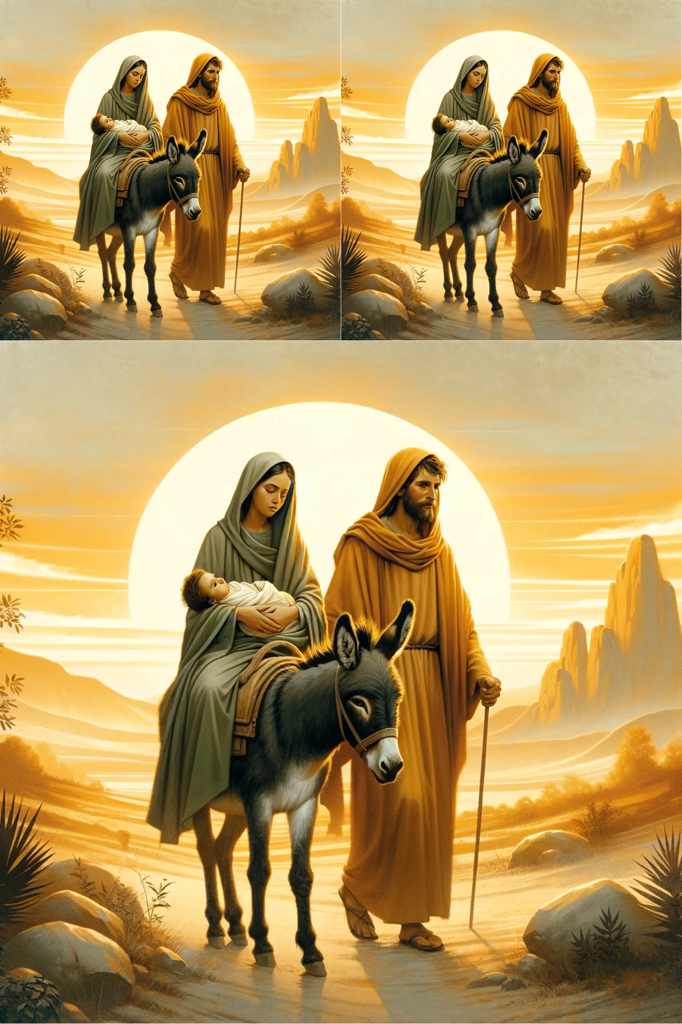 Sticker Sheet / Greeting Card – Holy Family Goes To Nazareth Collage Cat No. 841