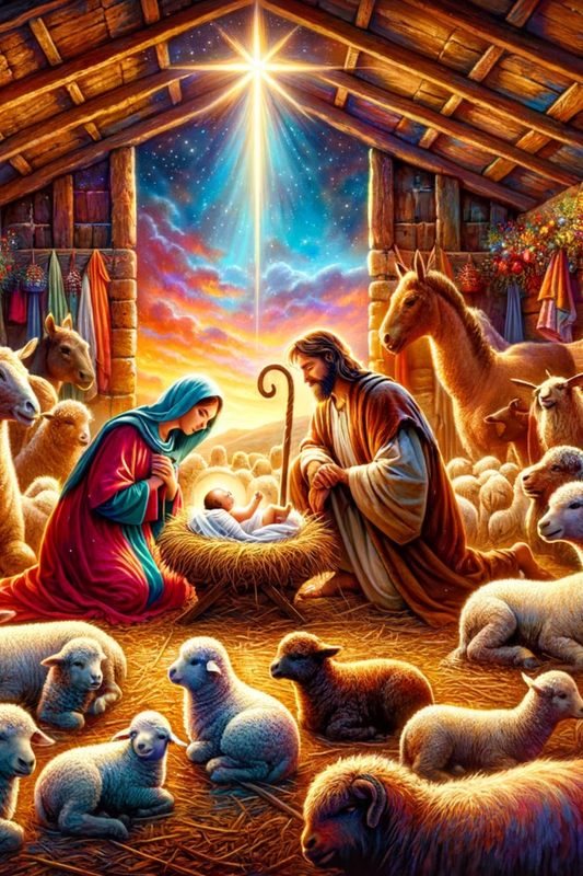 Sticker Sheet – Holy Family In The Stable Of Bethlehem Full Cat No. 844