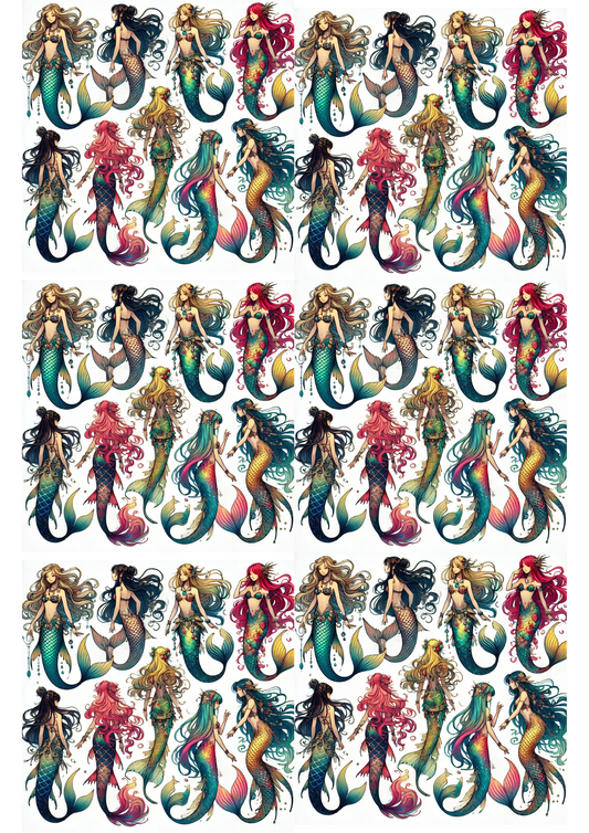 Sticker Sheet – Mermaids Mix Collage Cat. No. 2525