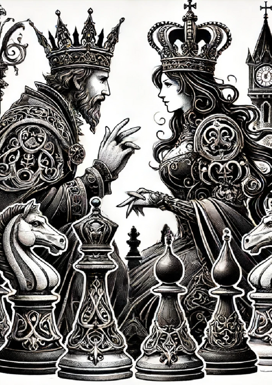 Sticker Sheet Chess Sets in Gothic Style Full Cat. No. 1251