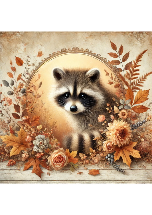Sticker Sheet – Raccoon in Autumn Full Cat. No. 2632