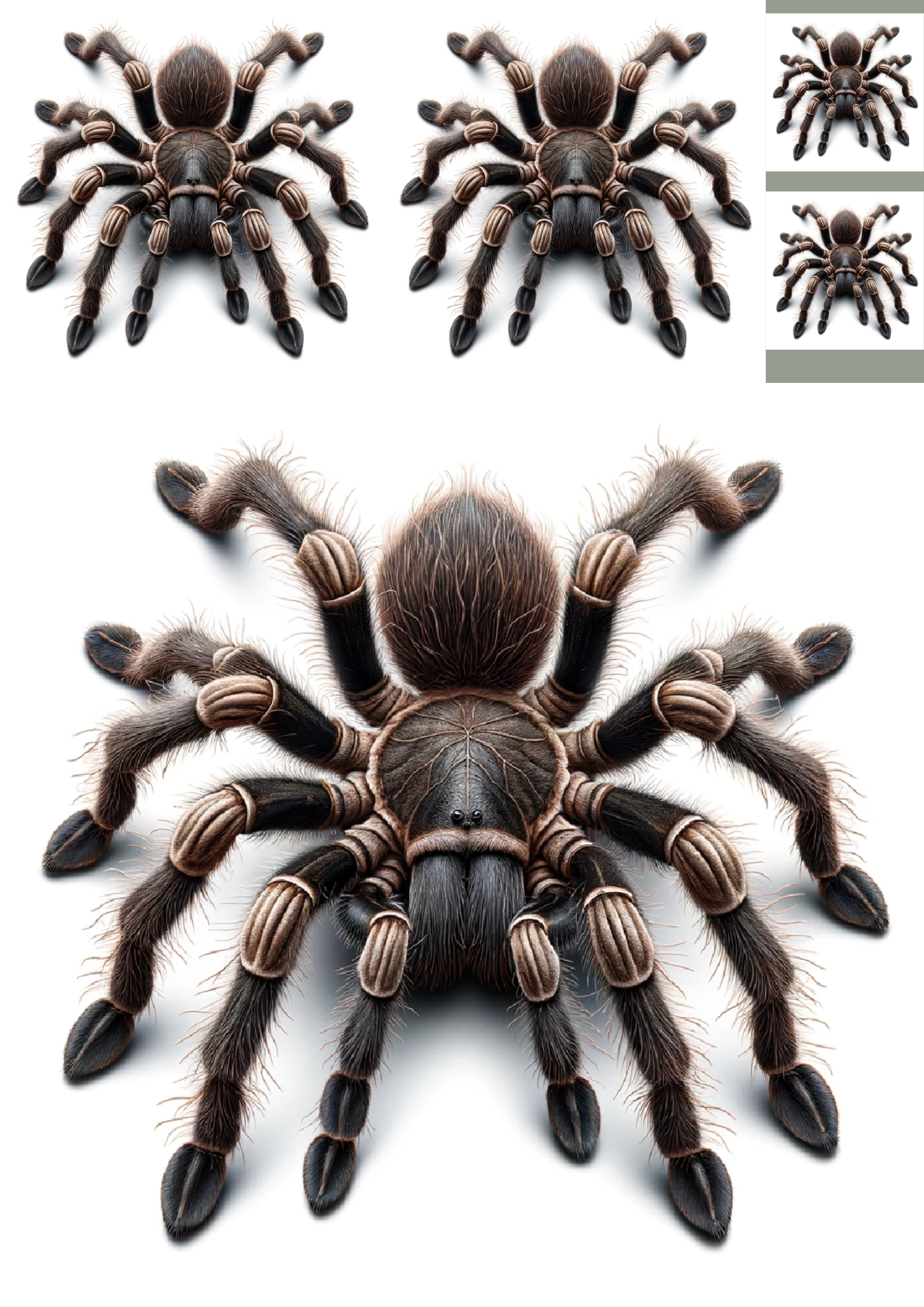 Sticker Sheet / Greeting Card – Tarantula Collage Cat. No. 1176