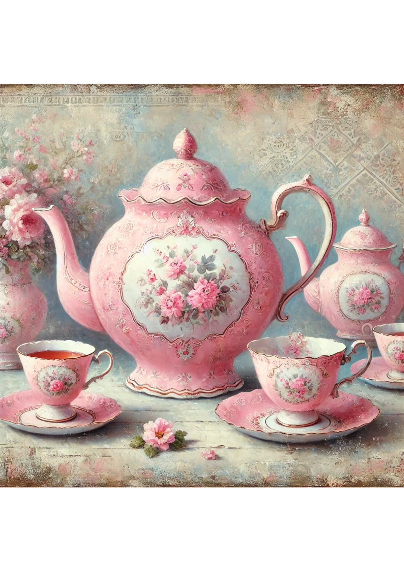 Sticker Sheet / Greeting Card – Teapot Full Cat. No. 2532