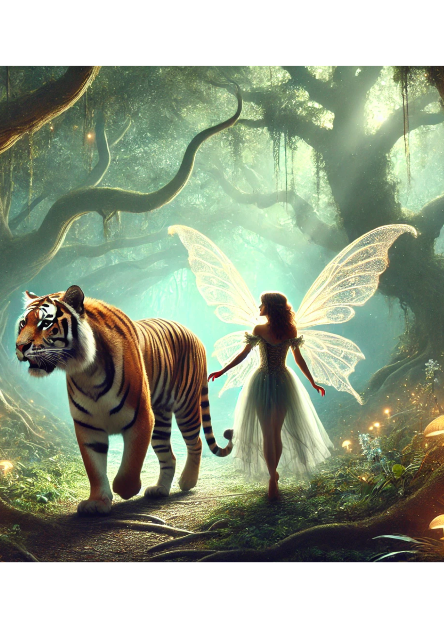 Sticker Sheet / Greeting Card – Fairy and Tiger Full Cat. No. 2538