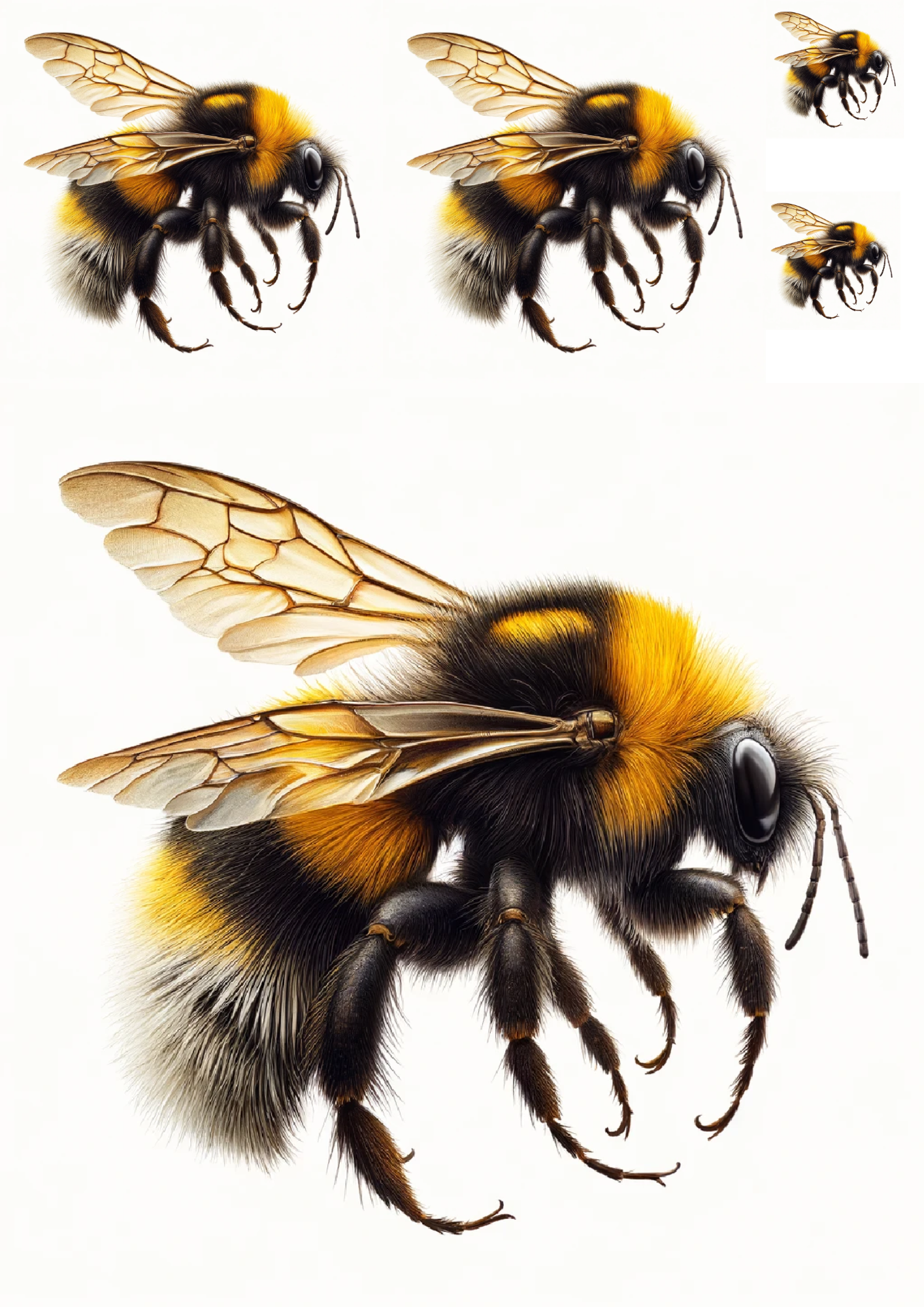 Sticker Sheet / Greeting Card – Bumblebee Collage Cat. No. 1180