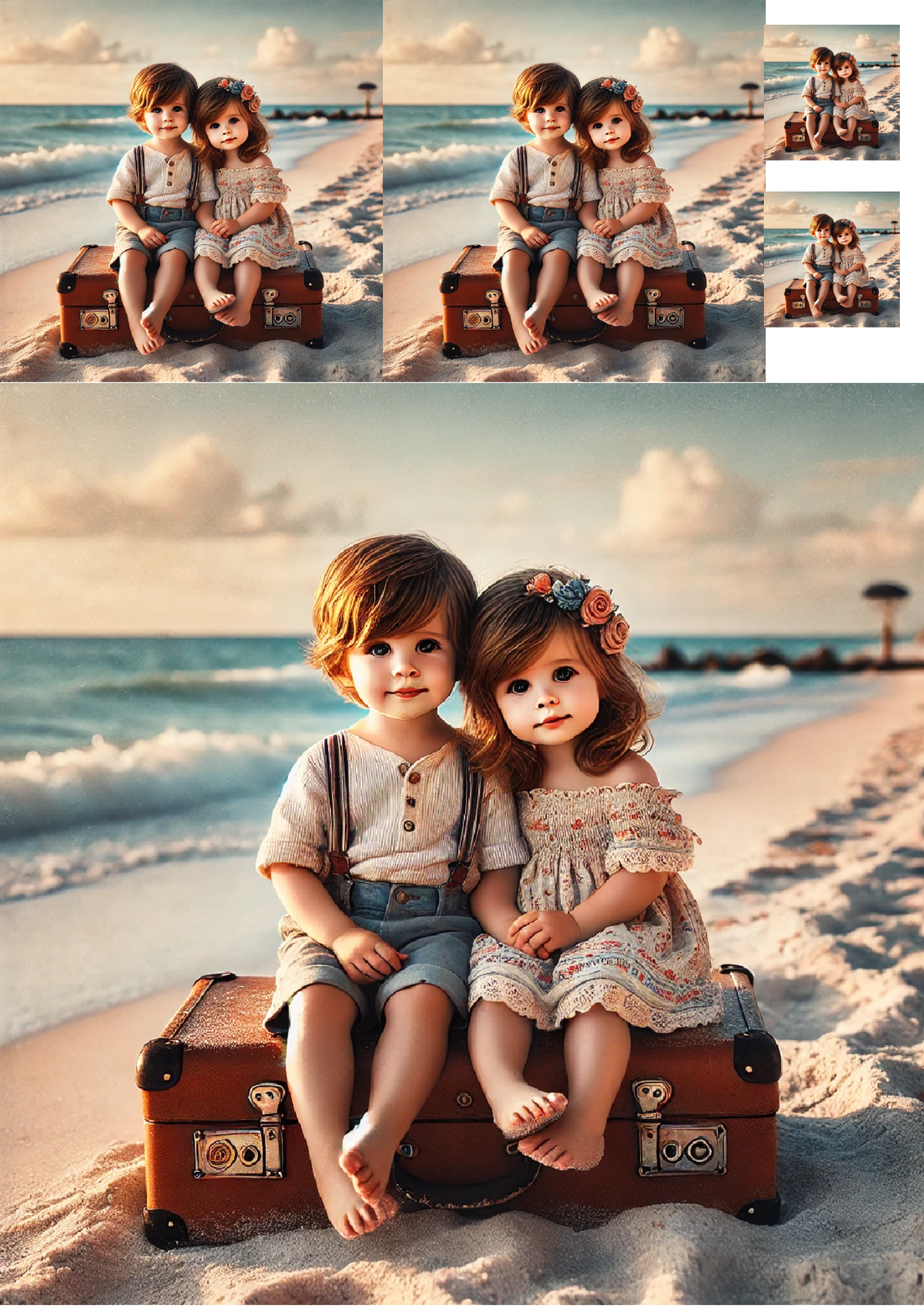 Sticker Sheet / Greeting Card – Twins Collage Cat. No. 1387