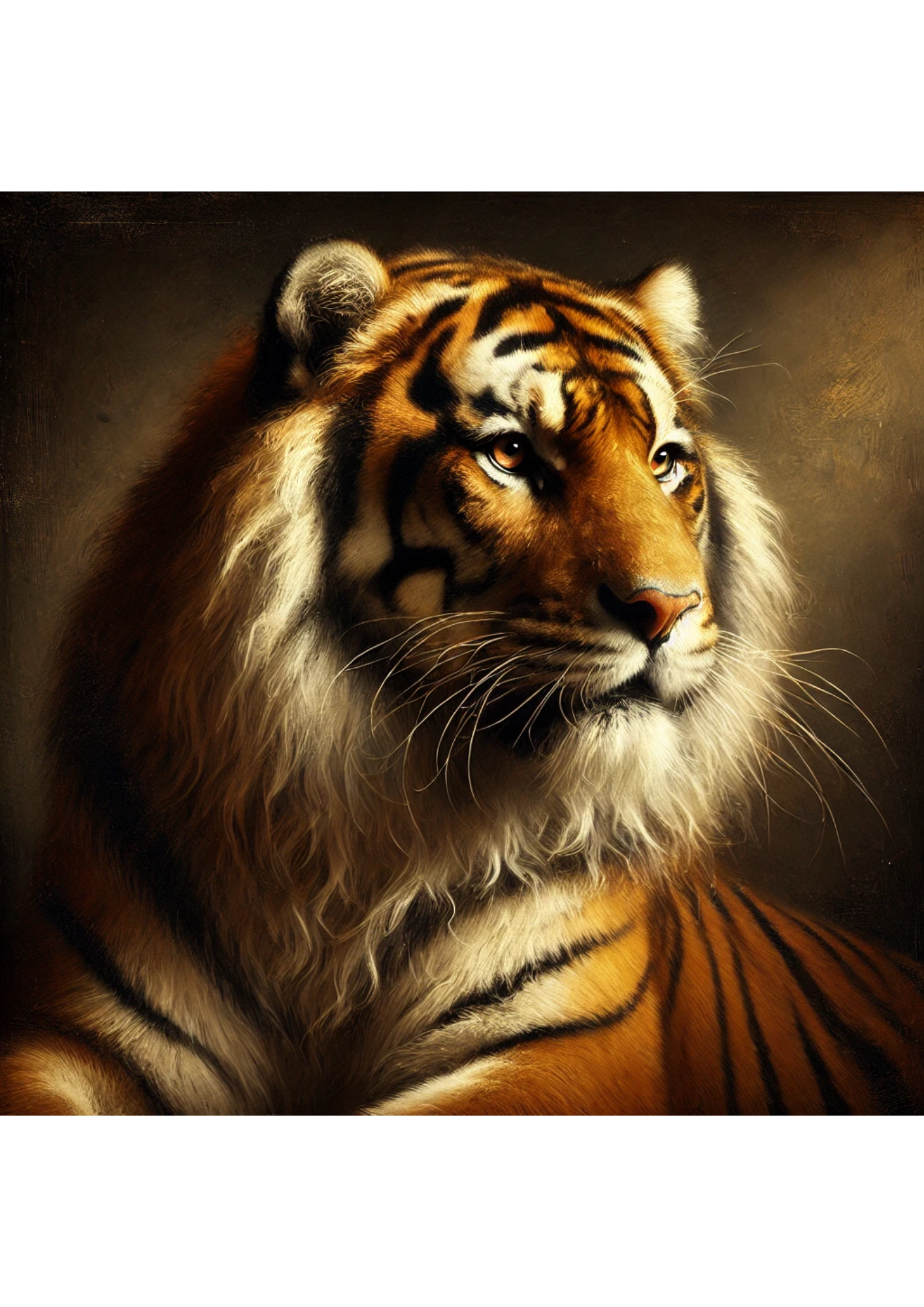Sticker Sheet – Portrait Of A Tiger In The Style of Rembrandt Full Cat. No. 2554