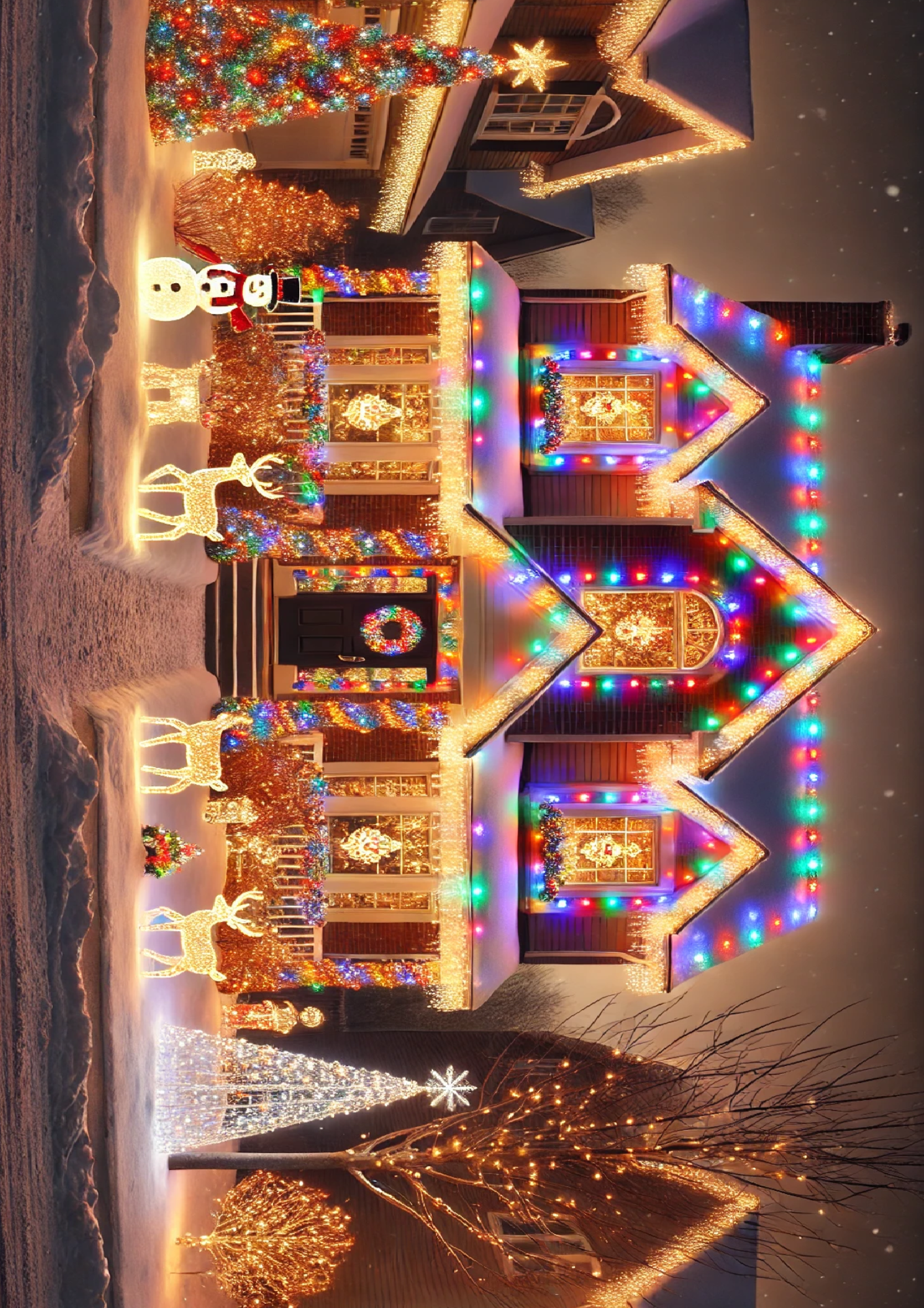 Sticker Sheet / Greeting Card – Christmas Decorated House Full Cat. No. 1591