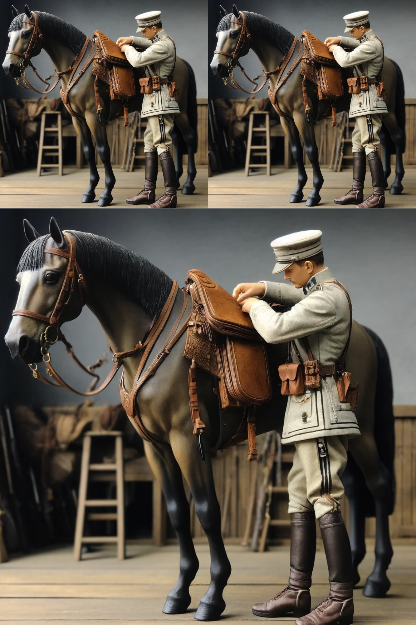 Sticker Sheet / Greeting Card – Soldier Lancer Horse Saddles Cat. No. 19