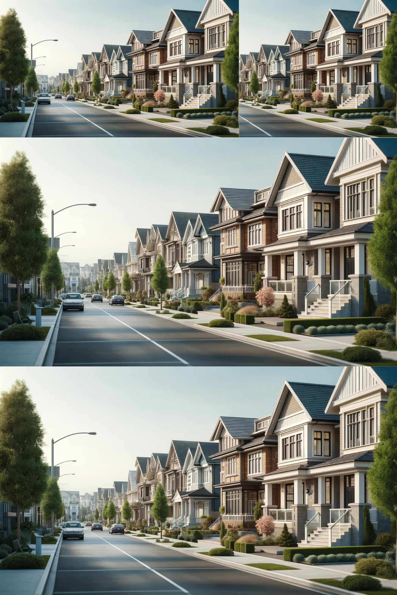 Sticker Sheet / Greeting Card – Street And Houses Collage Cat. No. 469