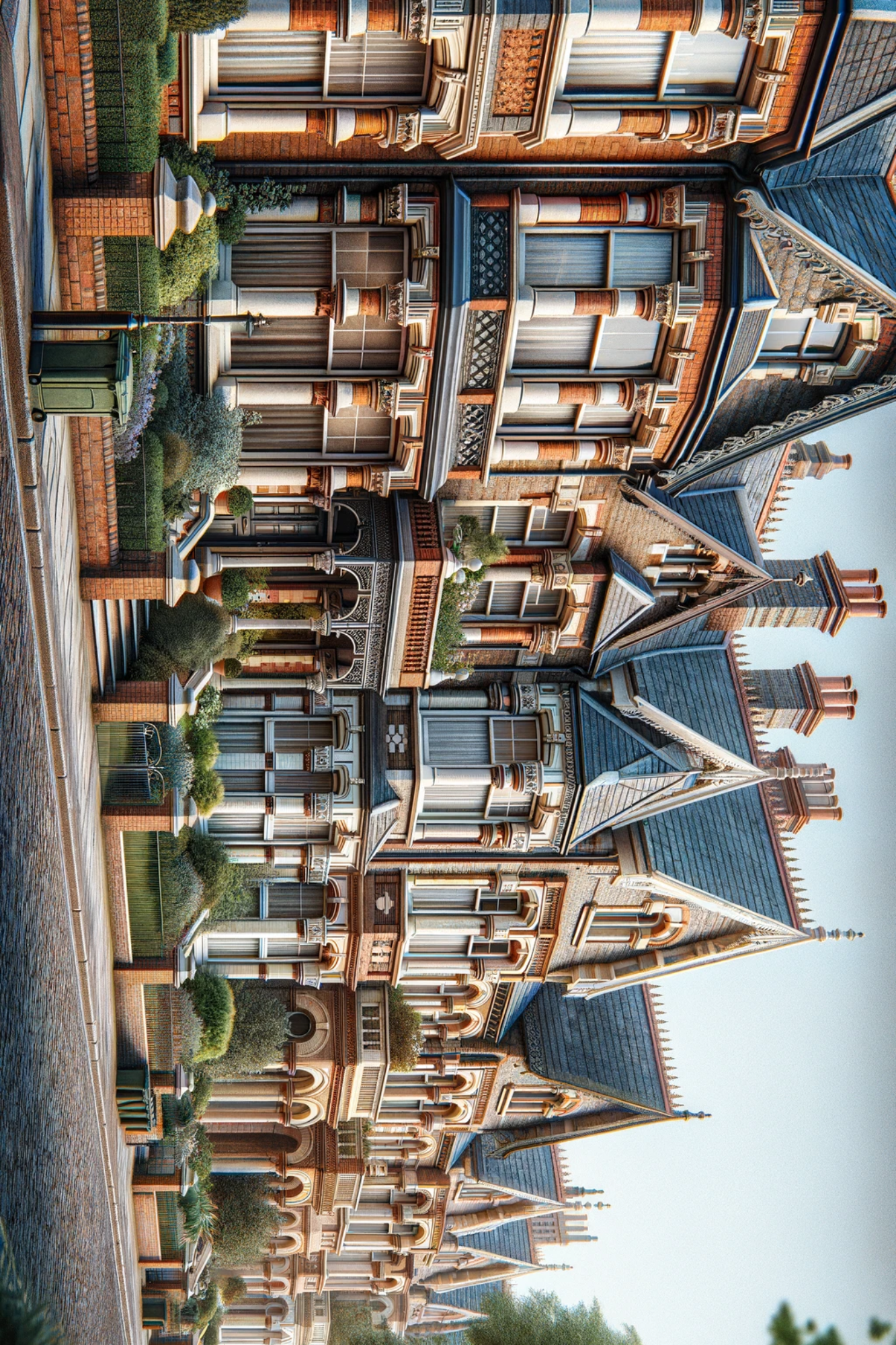 Sticker Sheet / Greeting Card – Street and Victorian Houses Full Cat. No. 472