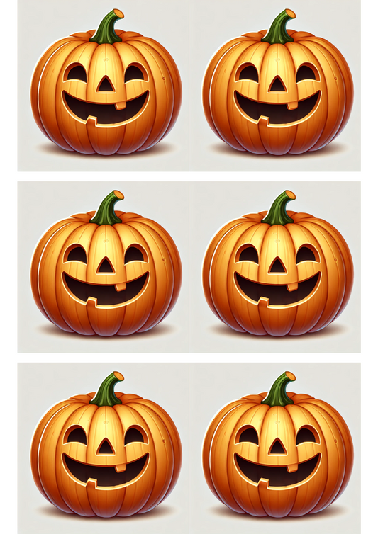 Sticker Sheet Smiling Halloween Pumpkin Collage Cat. No. 1648