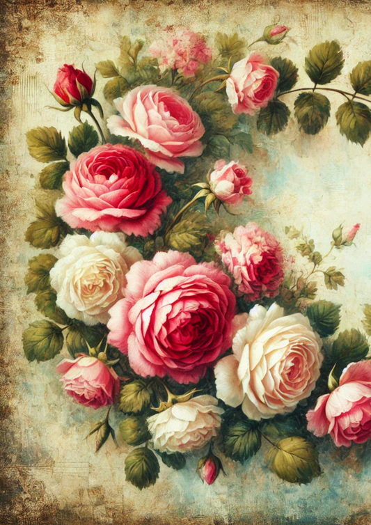 Sticker Sheet – Vintage Rose Garland Full Cat. No. 2640