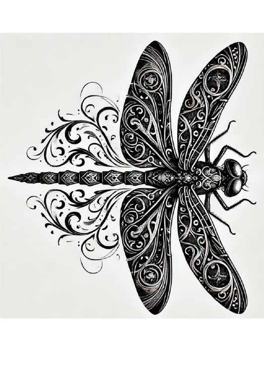 Sticker Sheet – Dragonfly In Gothic Style Full Cat. No. 1243
