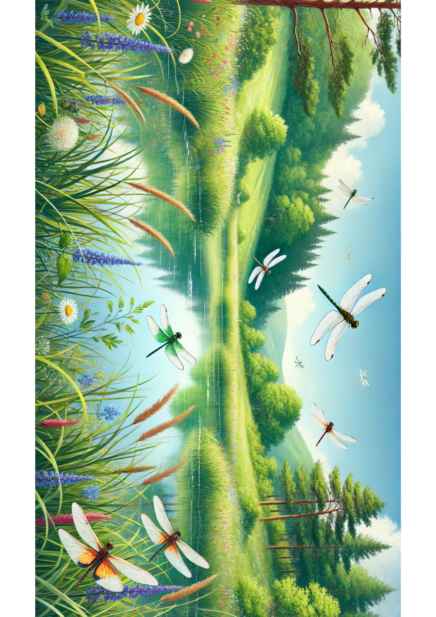 Sticker Sheet / Greeting Card – Dragonflies Full Cat. No. 2644