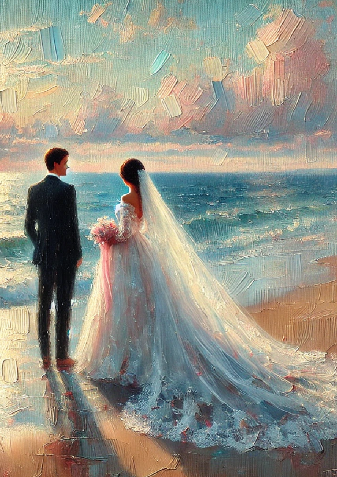 Sticker Sheet / Greeting Card – Bride and Groom 2 Full Cat. No. 1390