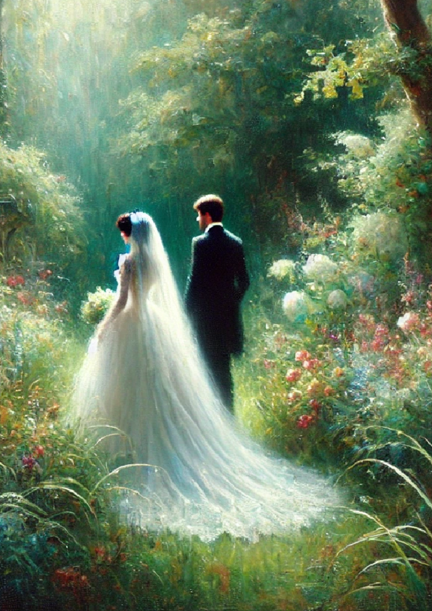 Sticker Sheet / Greeting Card – Bride and Groom Full Cat. No. 1392