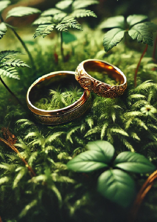 Sticker Sheet Wedding Rings On Moss Full Cat. No. 1394