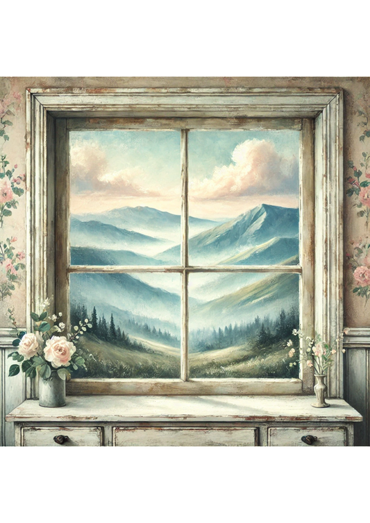 Sticker Sheet – Mountain View Through Window Full Cat. No. 3174