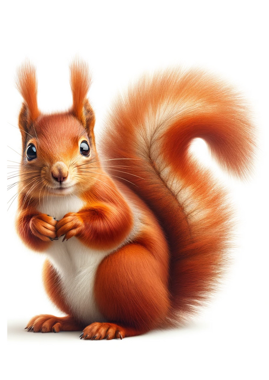 Stickerbogen – Rotes Eichhörnchen, Vollkatze Nr. 840