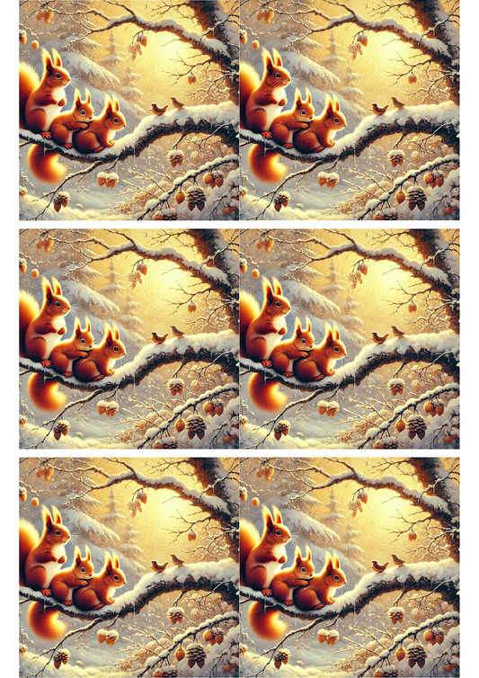 Sticker Sheet – Three Squirrels Collage Cat. No. 2777